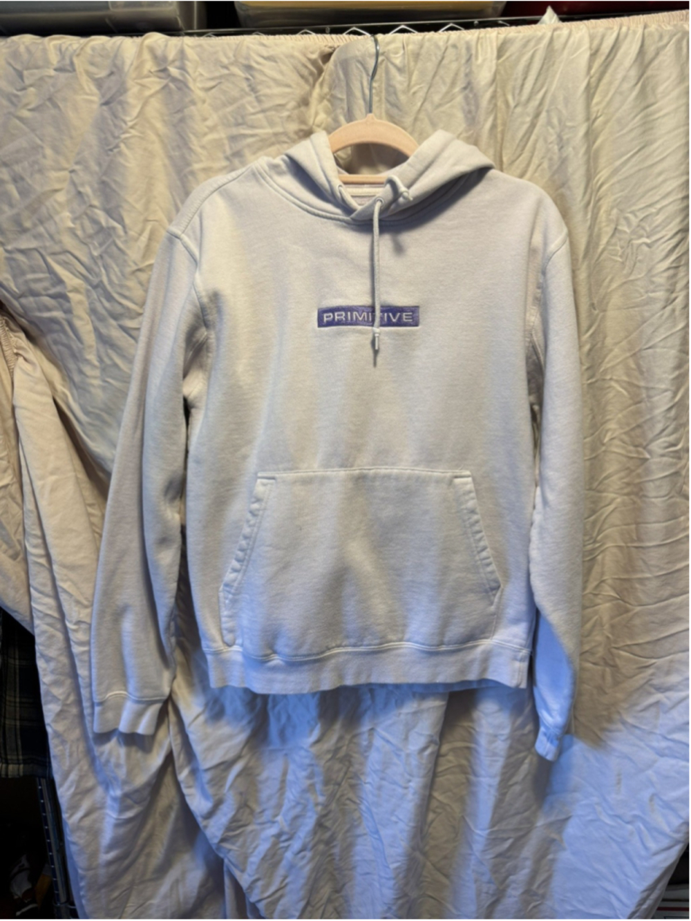 Primitive Skateboarding Unisex Hoodie Logo Sweatshirt lavender size Small